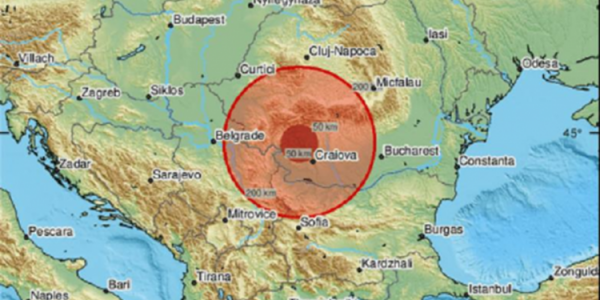 An earthquake occurred in Romania: its epicenter is 130 km from Ukraine