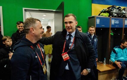 Andrey Shevchenko in the locker room touchingly congratulated the Ukrainian national team on reaching Euro 2024 
