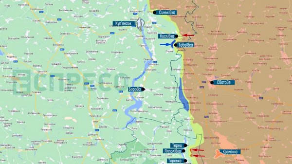 The GVA spoke about the situation in Kupyansk and  city harrow (map)