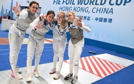 Historic success: the Ukrainian women's foil fencing team won a World Cup medal