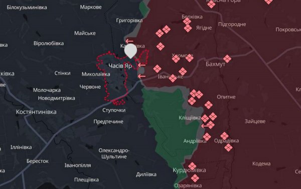 The Ukrainian Armed Forces reported whether the threat of encirclement of Chasovy Yar remained (MAP)