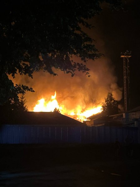 A fire broke out at a plant in the Kursk Region due to a drone strike (PHOTO)