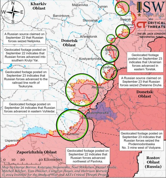 ISW explained whether Russia will gain an operational advantage after capturing Vuhledar (MAP)