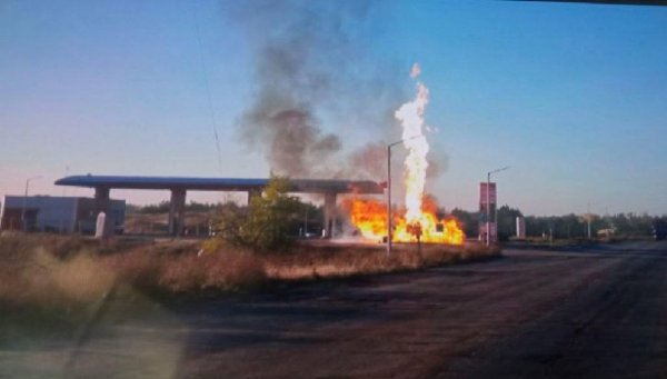 Balitsky reported a drone strike on a gas station in occupied Energodar (PHOTO)