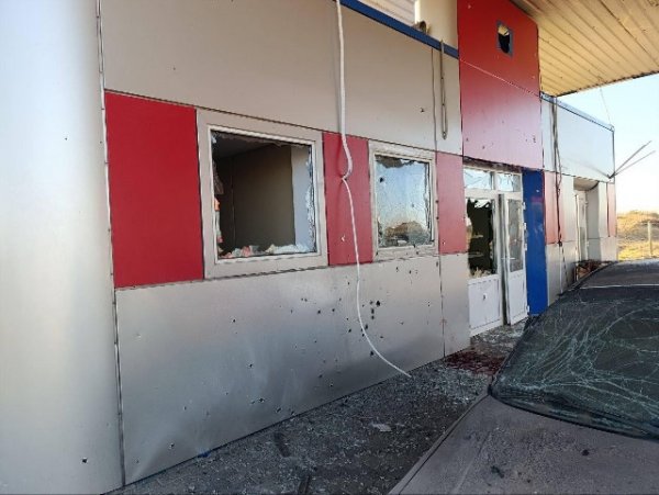 Balitsky reported a drone strike on a gas station in occupied Energodar (PHOTO)