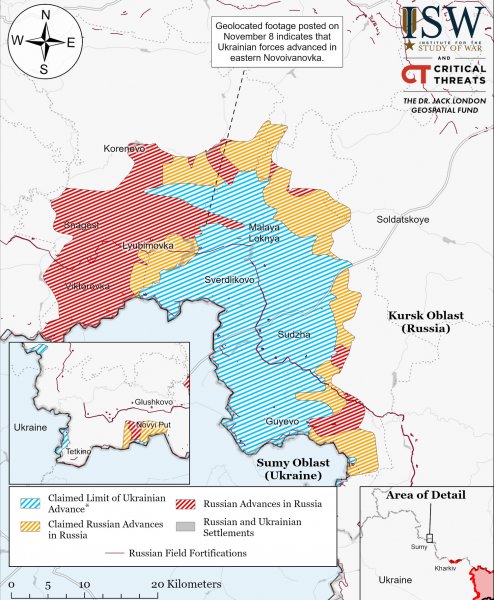 ISW reported on the progress of the Defense Forces operation in the Kursk region (MAP)