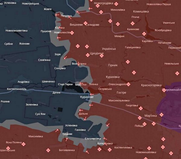 Putin's army was able to advance in the Kurakhovsky direction DeepState (MAP)