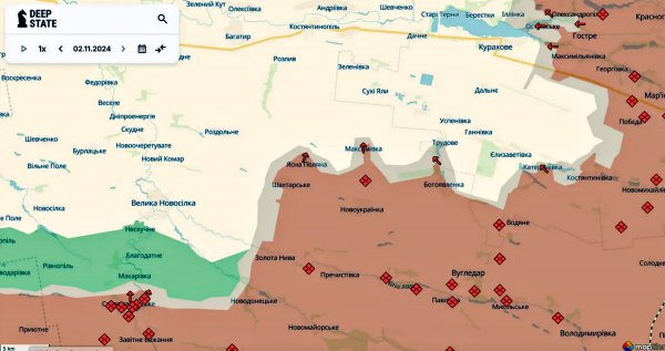 Putin's army advanced in Donetsk, Zaporizhia and Kursk regions DeepState (MAP)