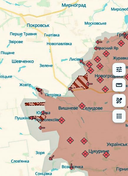 Putin's troops advance in Kursk, Donetsk and Kharkiv regions— DeepState (MAP)