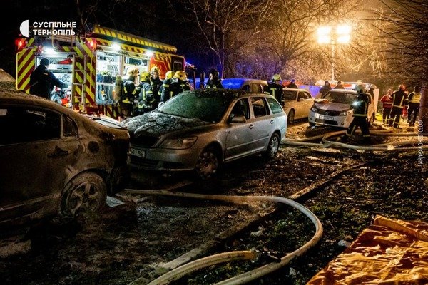 At night in Ternopil, “Shahed” struck a residential building, the head of the OVA reported on the consequences (PHOTO)