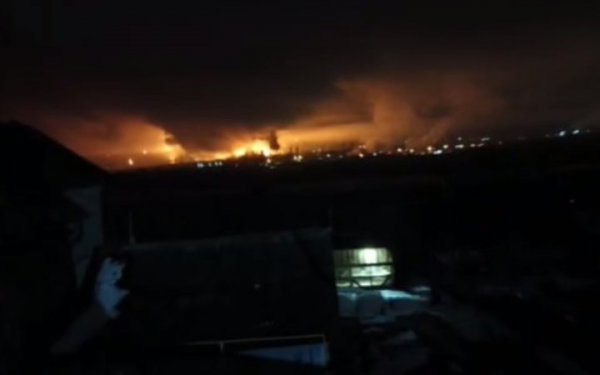 Lukoil refinery on fire in Nizhny Novgorod, Russia