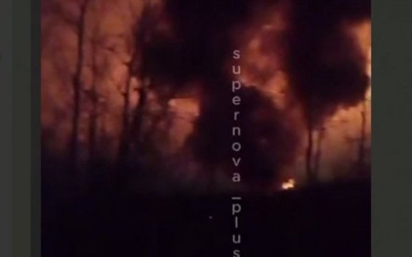 An oil depot in the Tula region of the Russian Federation caught fire as a result of a drone attack