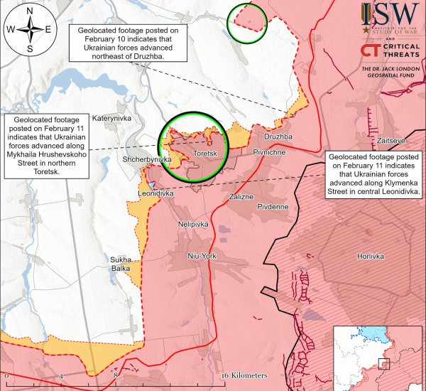 ISW confirms successes of the Ukrainian Armed Forces in the Toretsk area (MAP)