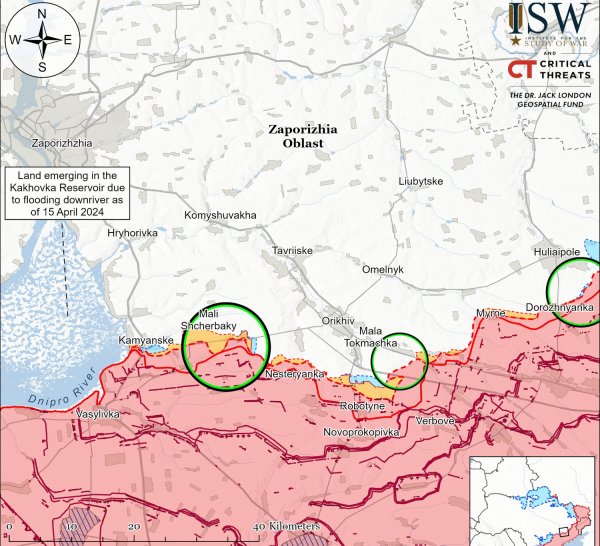 В ISW рассказали о ситуации на Харьковском и Запорожском направлениях (КАРТА)