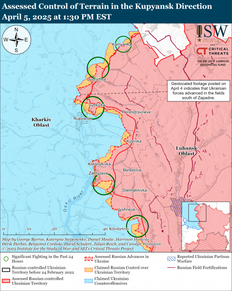 Ukrainian Armed Forces advance near Kupyansk, enemy presses in three directions: ISW maps