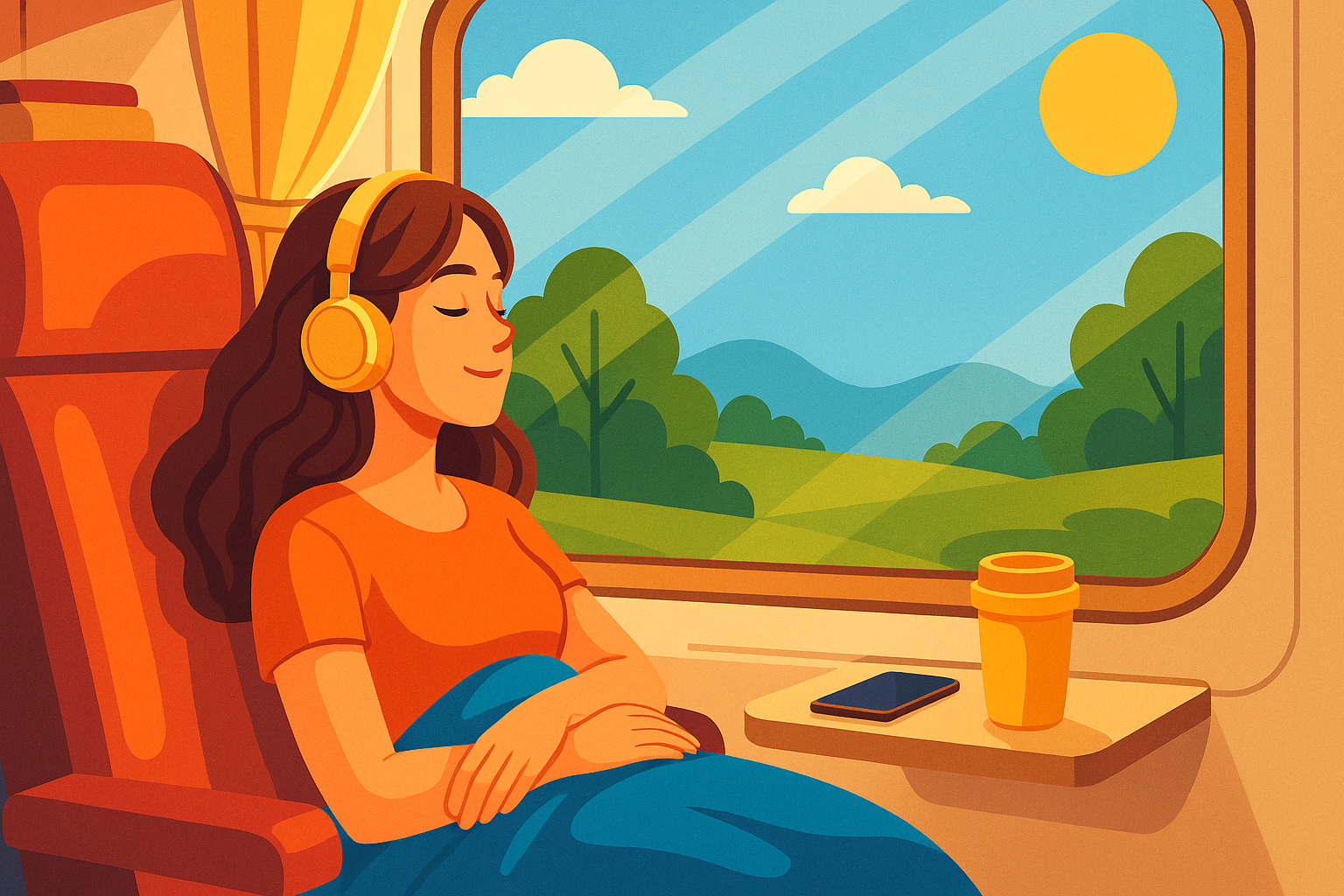 Tips on making your train journey comfortable: seat selection, food, schedule, psychological aspects. How to stay in a good mood during the trip.