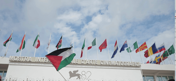 Scandal at the 82nd Venice Film Festival: Russian flag raised next to Ukraine’s banner, Ukrainian MFA and Culture Ministry demand its removal.