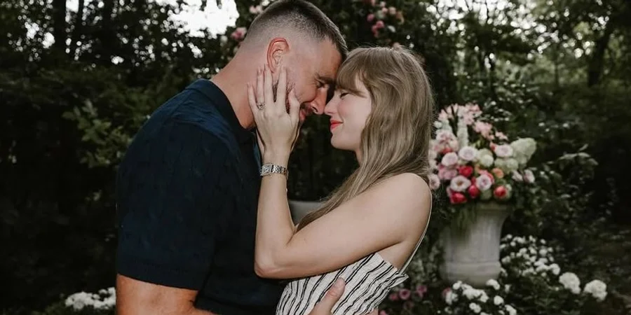 Taylor Swift and Travis Kelce announce engagement: details of photoshoot, million-dollar ring, and their relationship history.