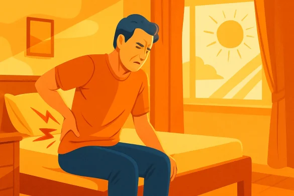 Why your back hurts after sleeping: causes, proper sleep positions, mattress selection, and exercises to prevent morning back pain and stiffness.