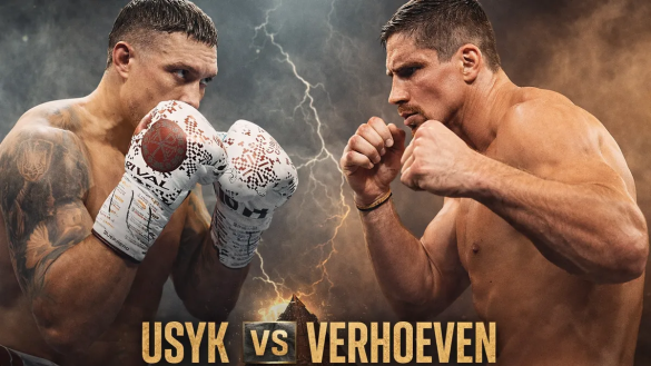 Oleksandr Usyk will fight kickboxing star Rico Verhoeven for the WBC title on May 23 in Giza, combining boxing skill with kickboxing dominance.