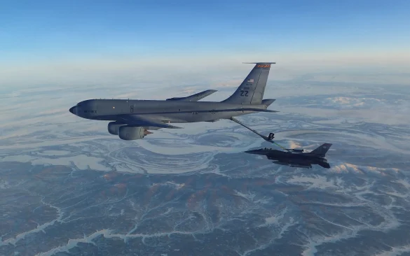 Four U.S. airmen killed in KC-135 refueling aircraft crash over western Iraq; rescue operations ongoing, crash not caused by hostile or friendly fire.