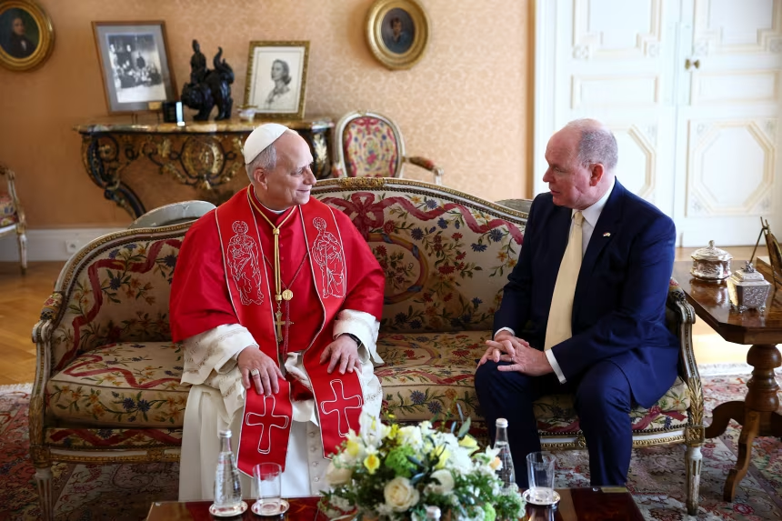 Pope Leo XIV makes history with first papal visit to Monaco to meet Prince Albert II