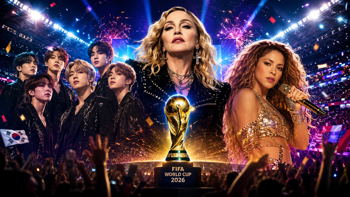 FIFA World Cup halftime show 2026 will feature Madonna, BTS and Shakira during the historic final at MetLife Stadium in New Jersey.