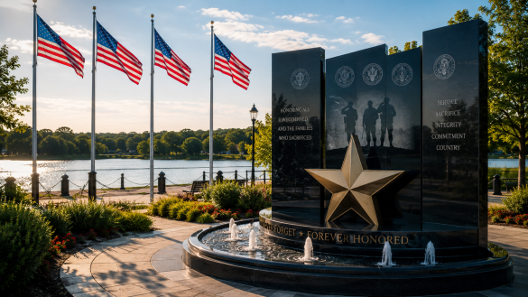 Howard County Veterans Monument opens in Columbia after a 10-year effort honoring veterans, military families, and Gold Star families in Maryland.