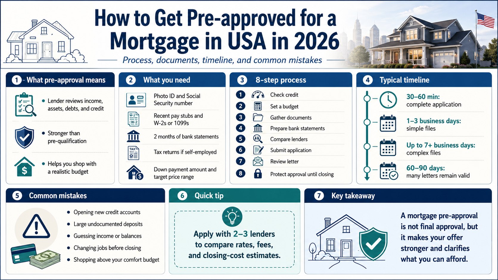 Mortgage Pre-approval in USA 2026: Documents, Timeline and Steps to Qualify