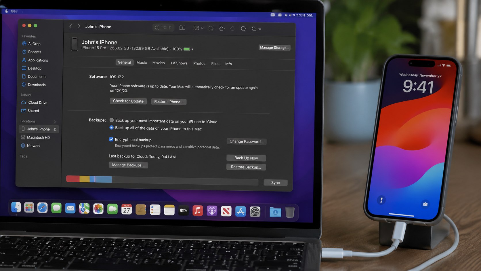 How to Back Up iPhone to Mac with Finder and Encryption in 2026