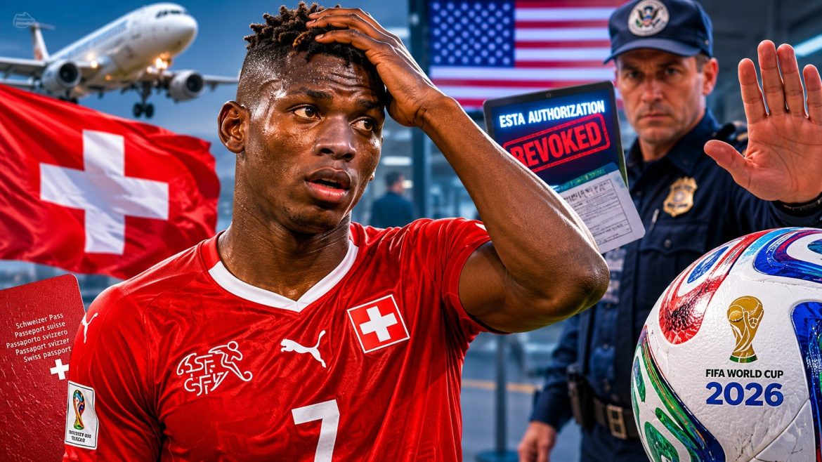 World Cup 2026 scandal as Breel Embolo's US travel authorization was suddenly revoked before departure. How Switzerland resolved the visa crisis.