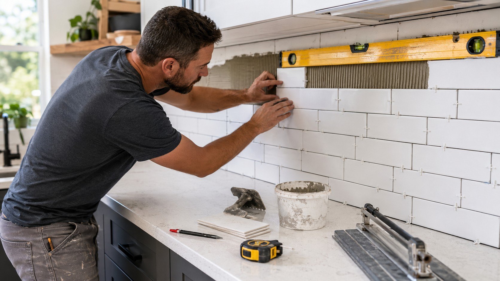 How to Install a Kitchen Backsplash in 2026 Without Crooked Tile or Costly Mistakes