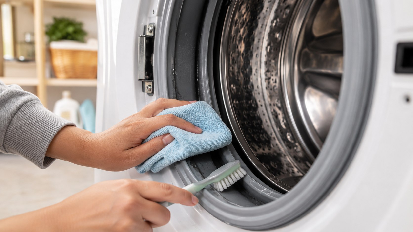 How to Clean a Front Load Washer When Towels Smell Sour and the Rubber Seal Turns Black