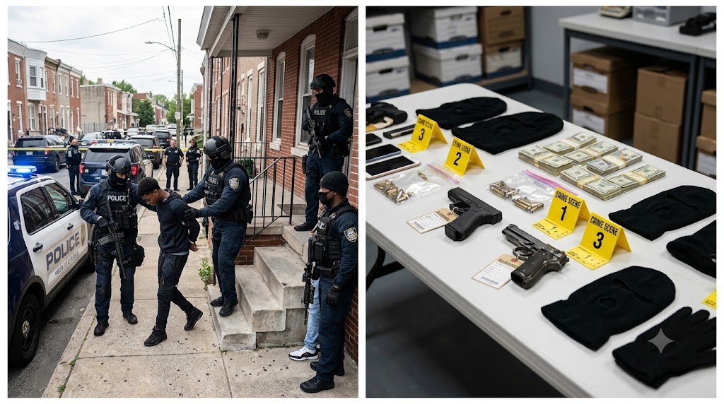 Baltimore Violent Crime Ring Takedown: 5 Juveniles and 3 Adults Charged