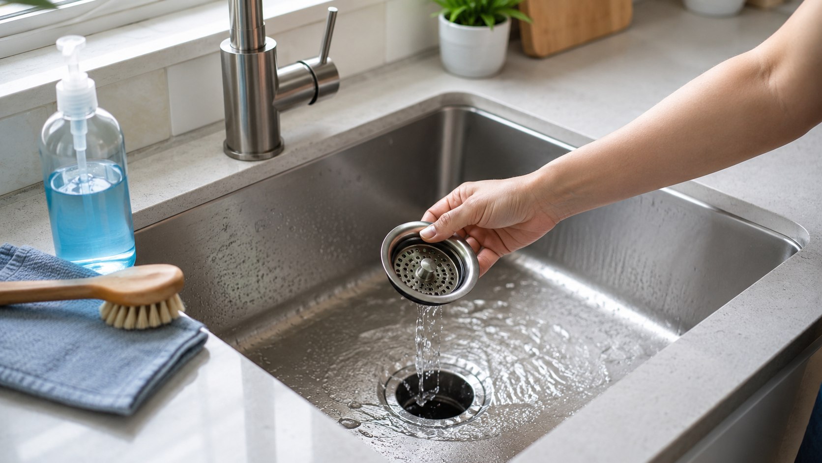 How to Unclog a Kitchen Sink With a Plunger, Snake, and P-Trap Cleaning