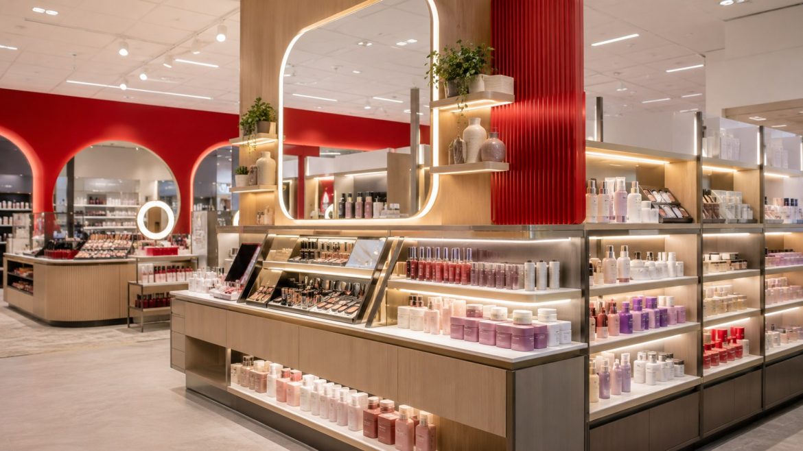 Target Beauty Studio will replace Ulta Beauty shops in over 600 stores, adding prestige brands, trained advisers and more than 60 new labels.