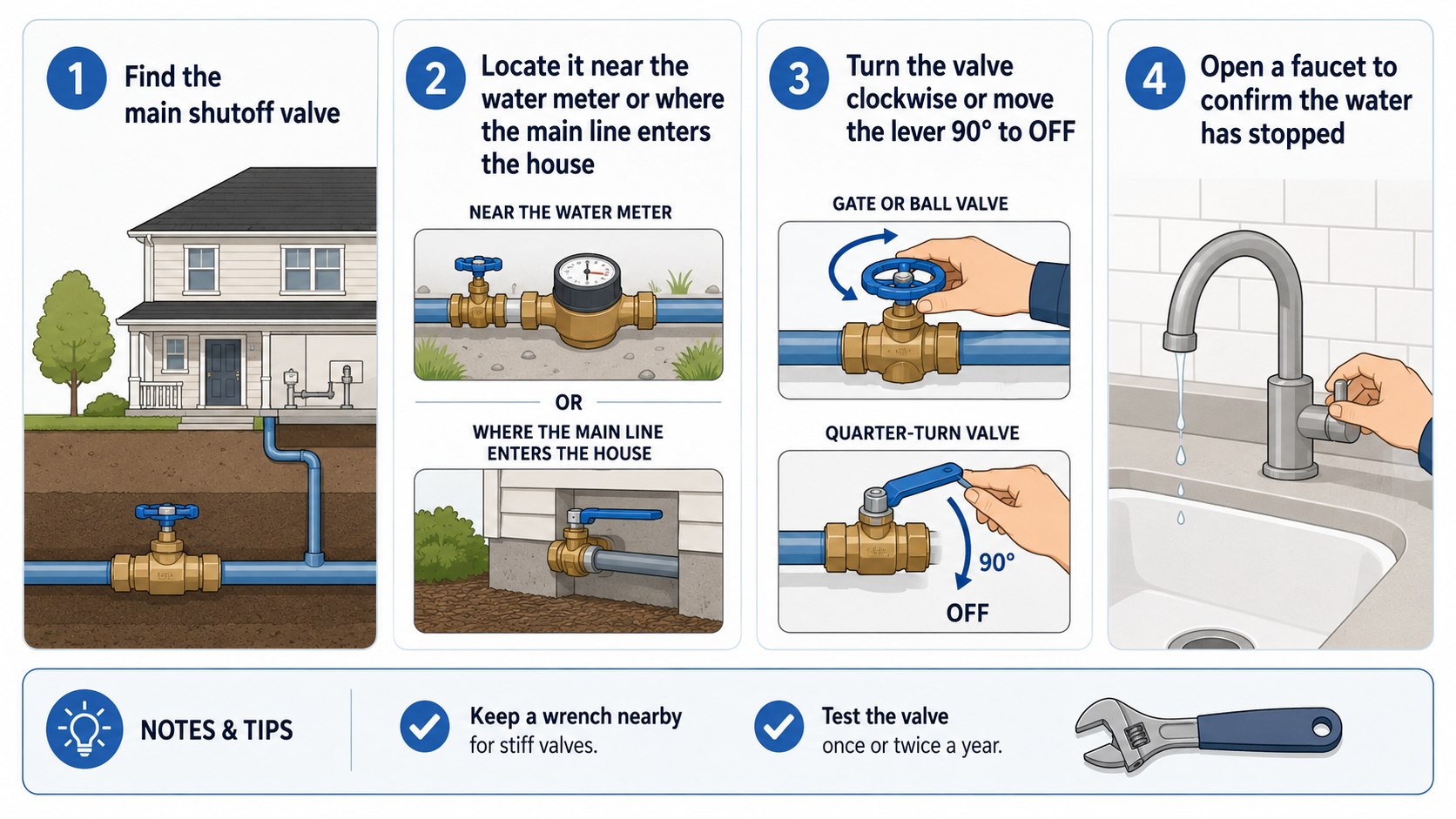 How to Shut Off Main Water in a House: Find the Valve and Stop an Emergency Leak