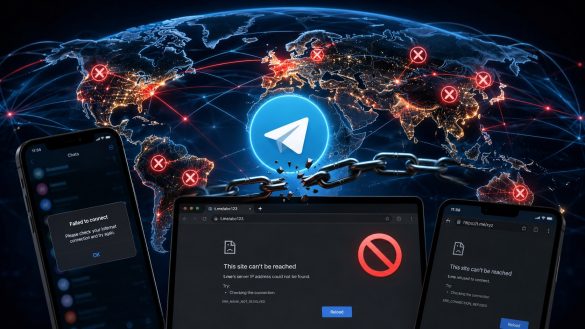 Telegram not working worldwide after the t.me domain received a registry suspension, disrupting channel, profile, bot, Wallet, and Mini App links.