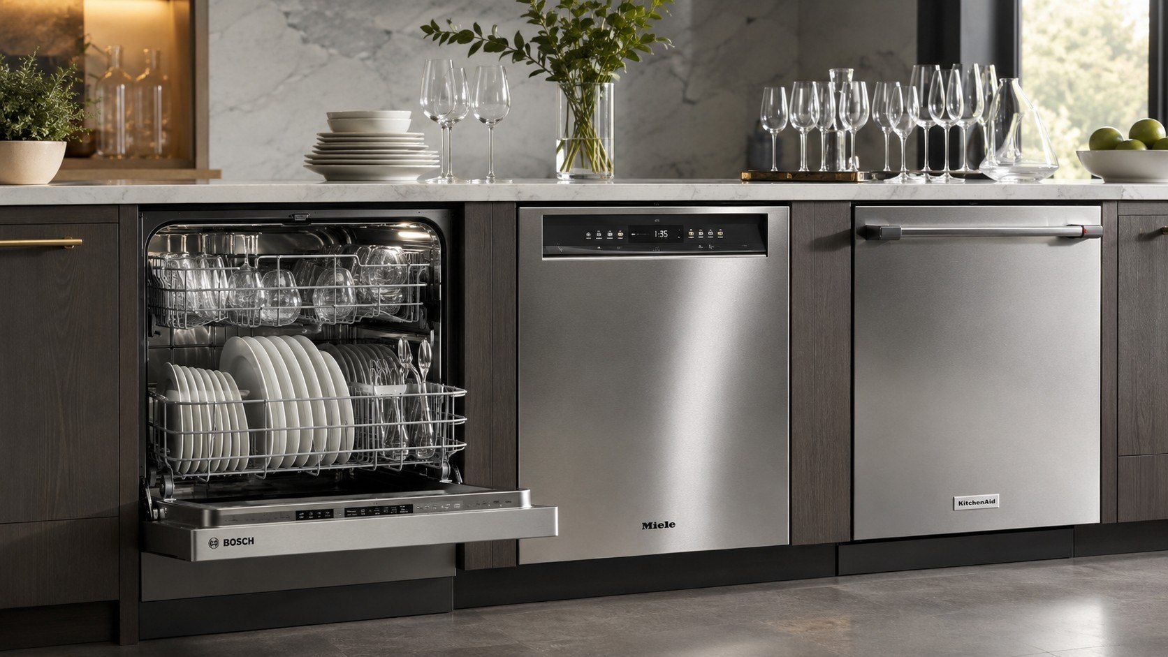 Bosch vs Miele vs KitchenAid Dishwasher 2026: Quietest, Best Cleaning and Repair Costs
