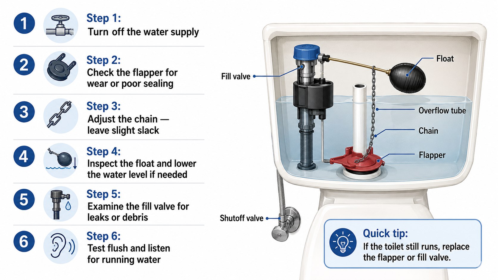 Running Toilet Costs in 2026: When to Repair the Valve or Replace the Toilet