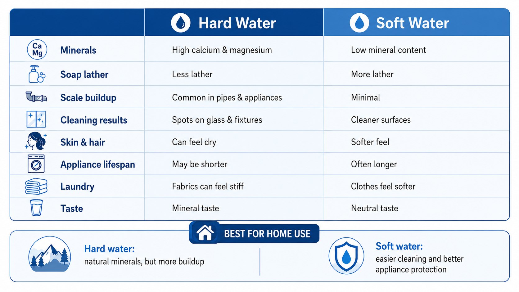 Hard Water vs Soft Water: Effects on Plumbing, Appliances, Skin and Laundry