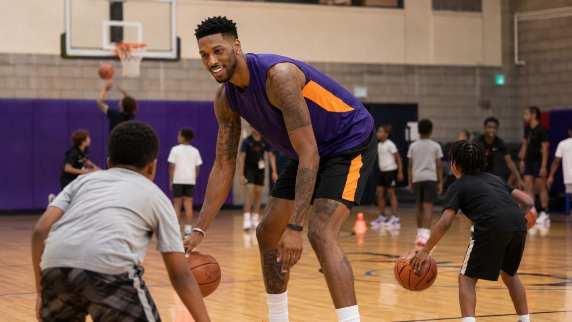 Haywood Highsmith basketball camp returns to Baltimore for a 4th year, offering free drills, games and mentoring for children aged 7 to 16.