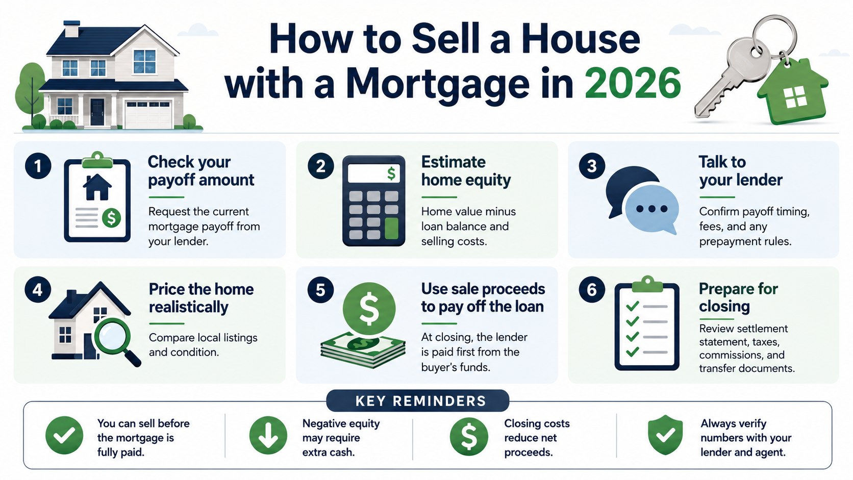 How to Sell a House with a Mortgage in 2026: Payoff, Equity and Closing Steps