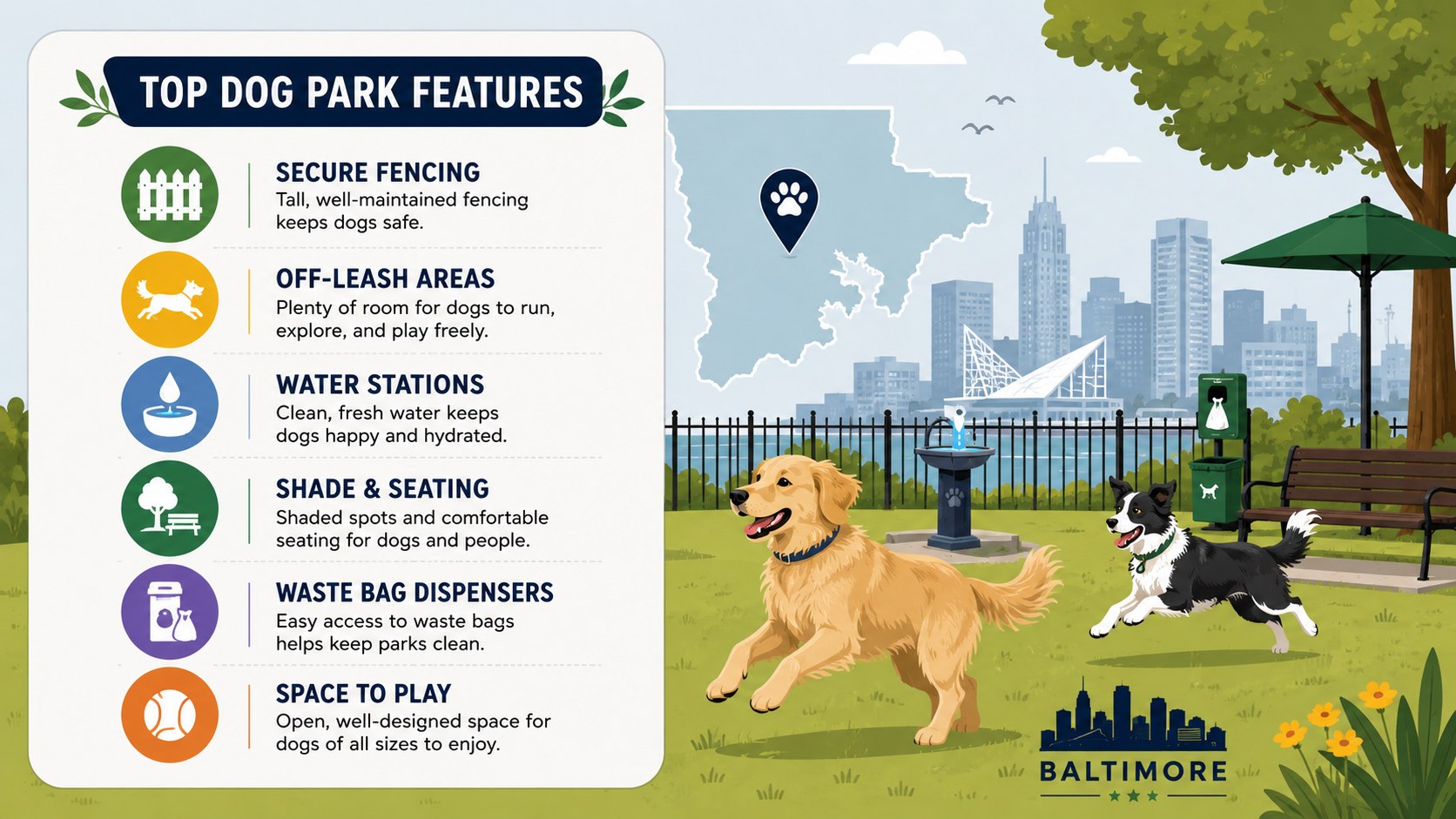 Best Dog Parks in Baltimore 2026: Off-Leash Areas, Walking Routes and Local Rules