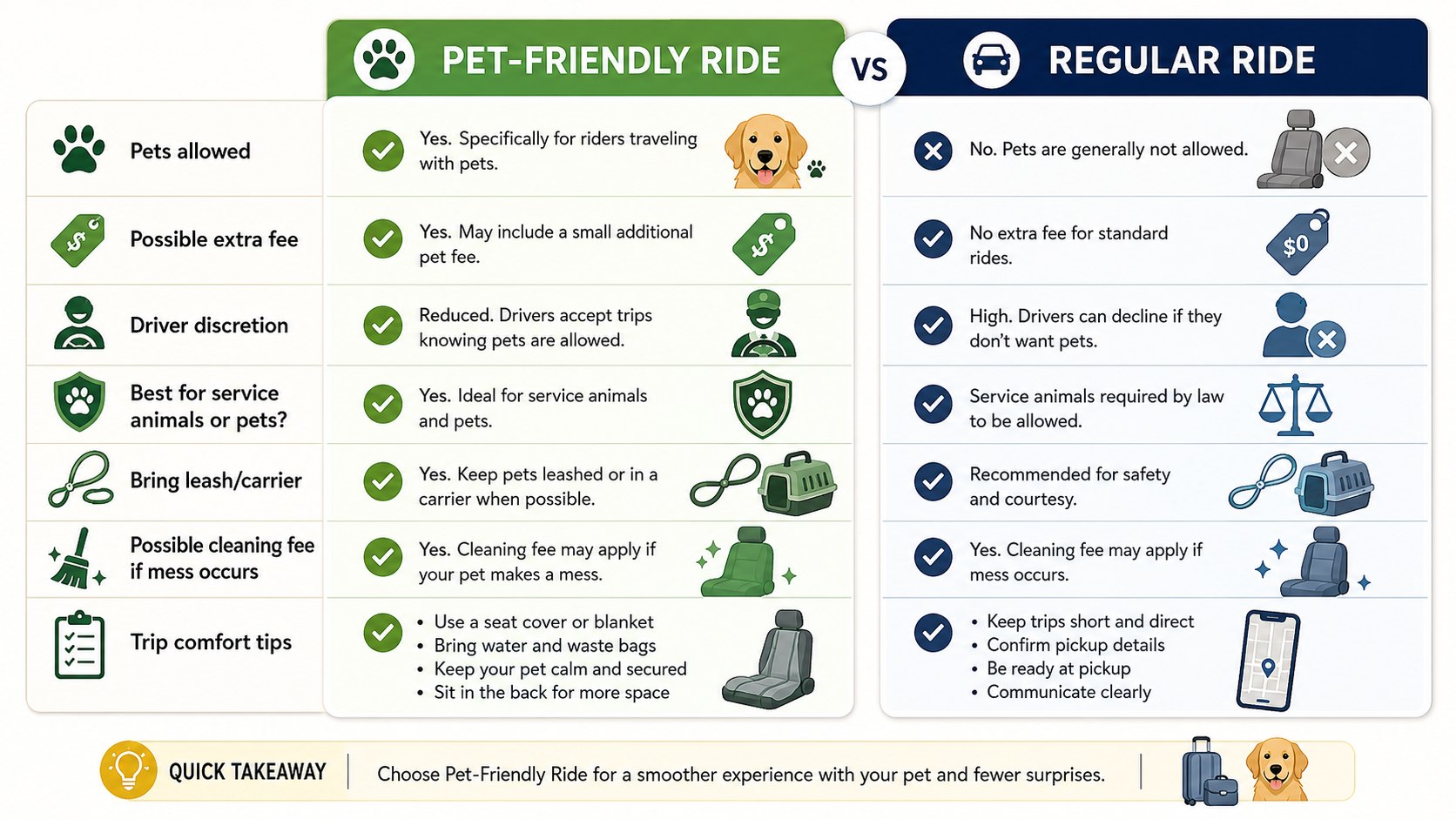 Uber Pet vs Regular Ride 2026: Rules, Charges, and the Better Choice