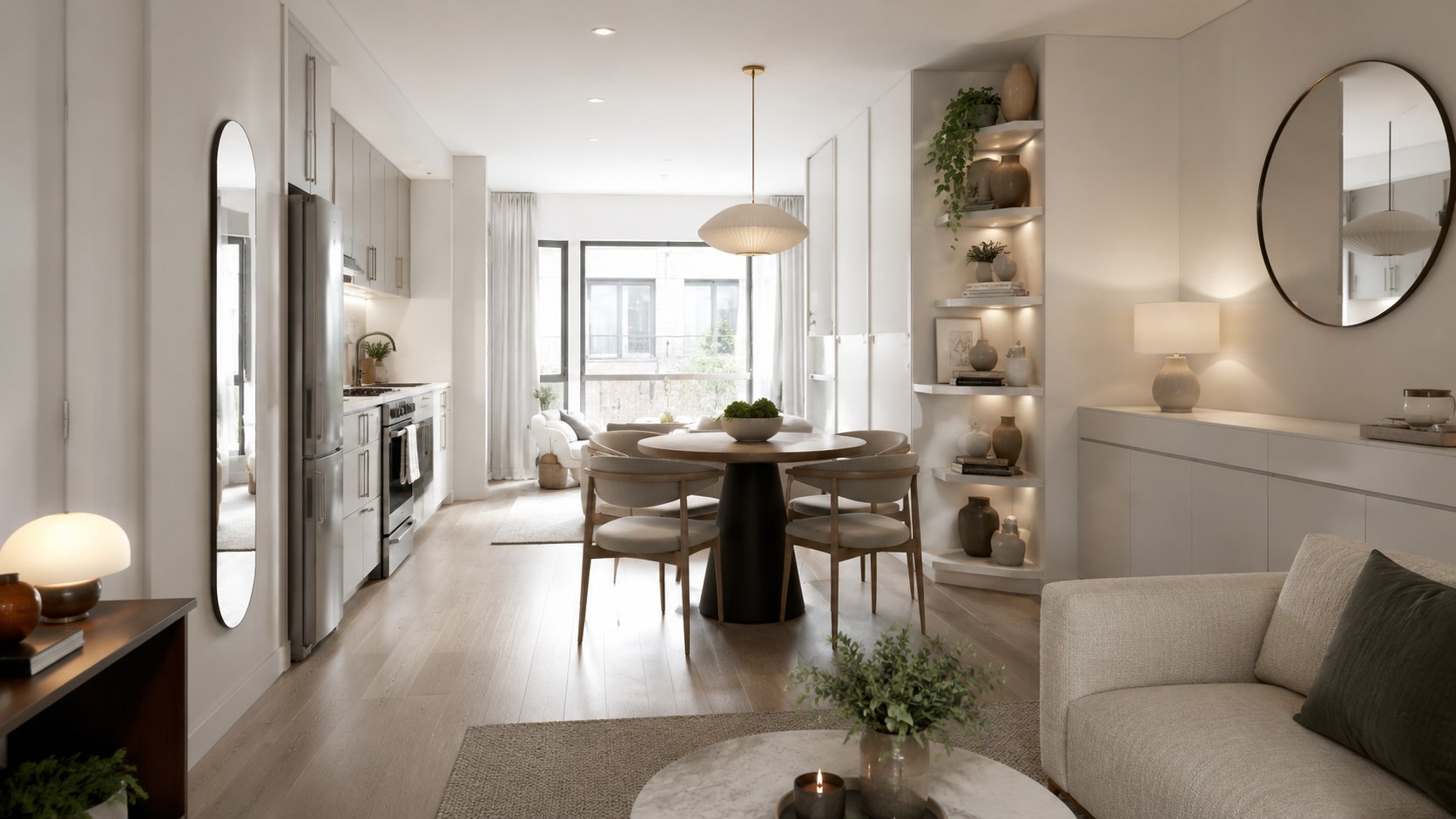Small Apartment Decorating Ideas 2026: Color, Mirrors and Furniture Scale