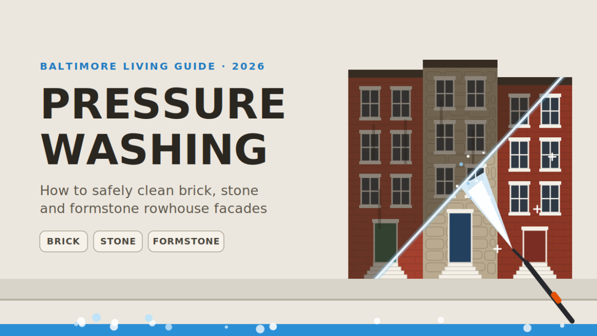 Pressure Washing Baltimore’s Brick, Stone, and Rowhouse Exteriors