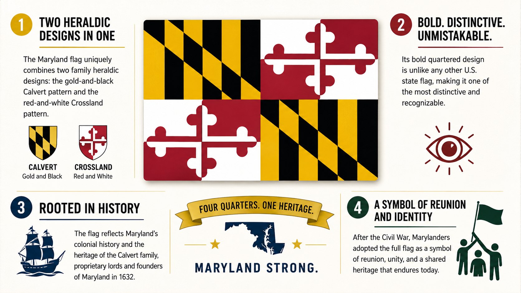 Maryland Flag Meaning: How Civil War Symbols Became the State’s 1904 Banner