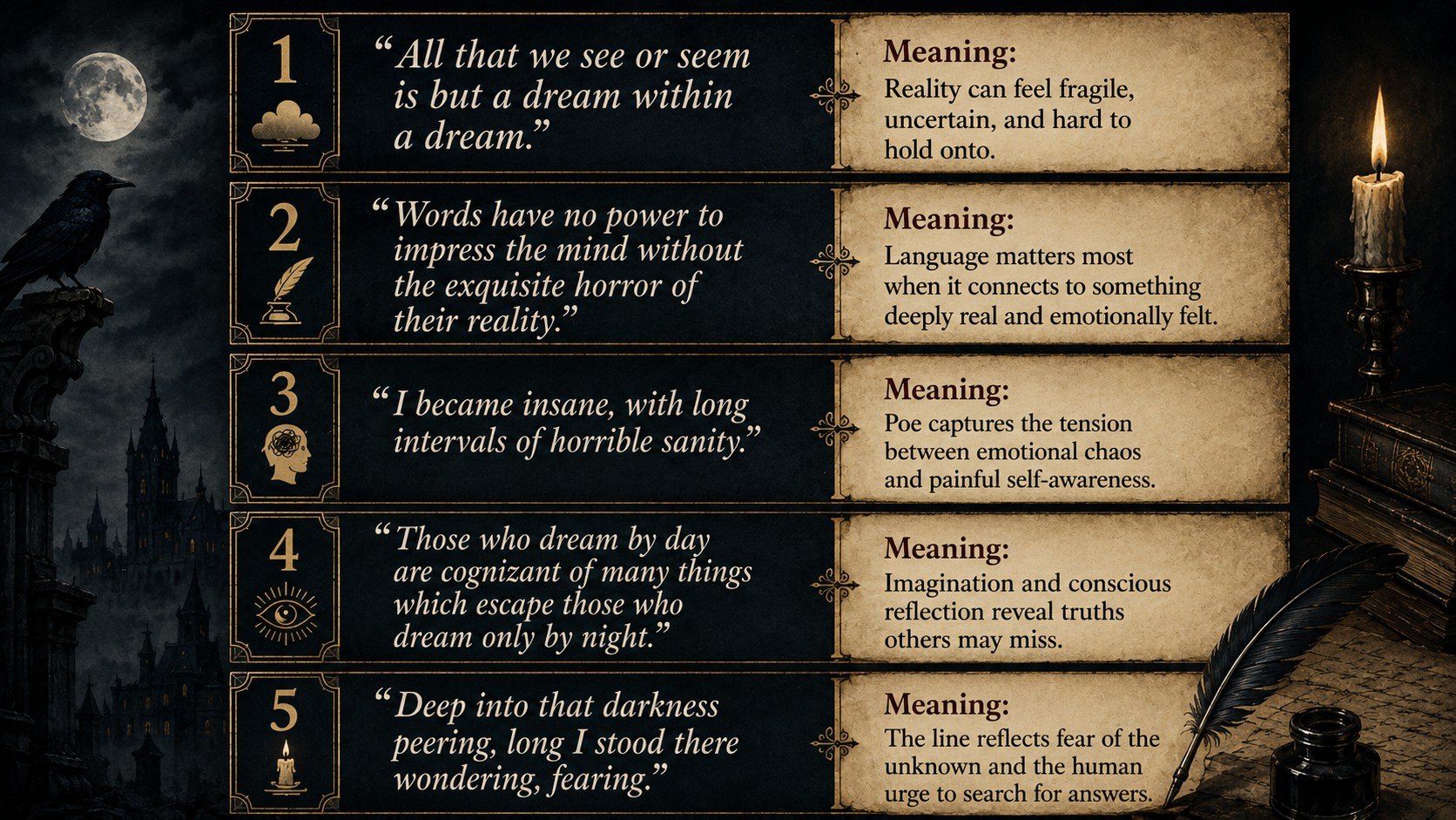 10 Edgar Allan Poe Quotes About Love, Death, Dreams, and Grief Explained