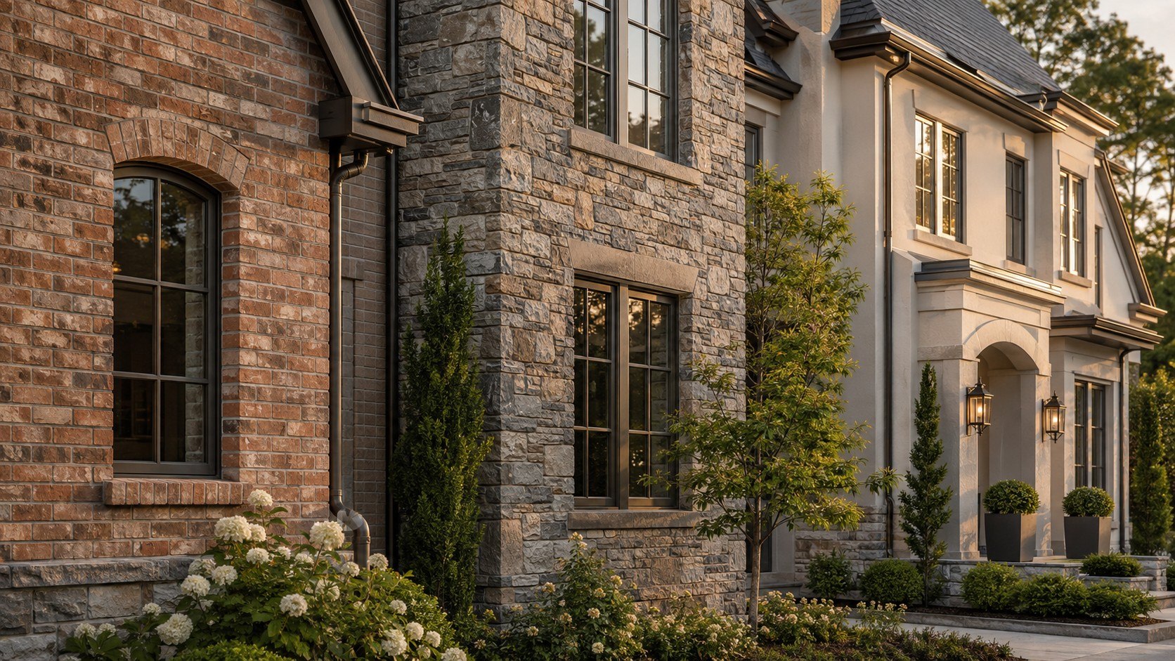 Which House Exterior Costs Less in 2026? Brick, Stone Veneer and Stucco Compared